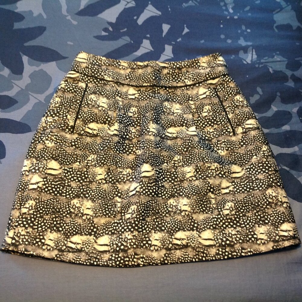 J Crew Abstract Spotted Feather Print Mini Skirt 2